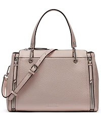 Calvin Klein Garnet Triple Compartment Top Zipper Satchel