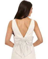 ivy + blu Women's Embellished Bow V-Neck Dress