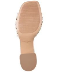 Marc Fisher Ltd Women's Farrel Woven Slip-On Block Heel Dress Sandals