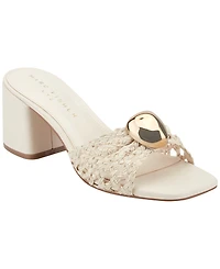 Marc Fisher Ltd Women's Farrel Woven Slip-On Block Heel Dress Sandals