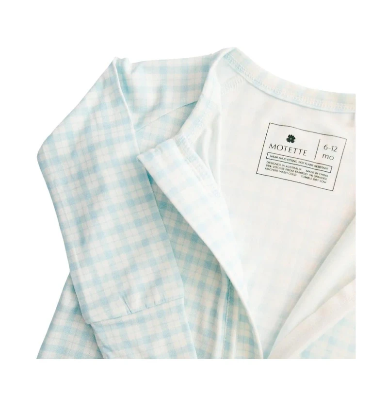 Motette Boys Coastal Check Bamboo Sleeper
