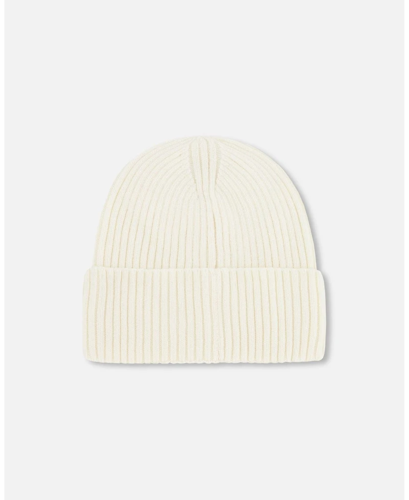 Deux par Kids Unisex Knit Hat Off White - Toddler|Child