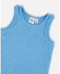 Deux par Deux Toddler Girls Rib Tank Top Blue - Toddler|Child