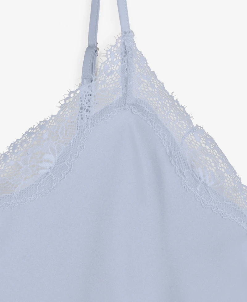 I.n.c. International Concepts Women's Lace-Trim Satin Chemise, Exclusively at Macy's