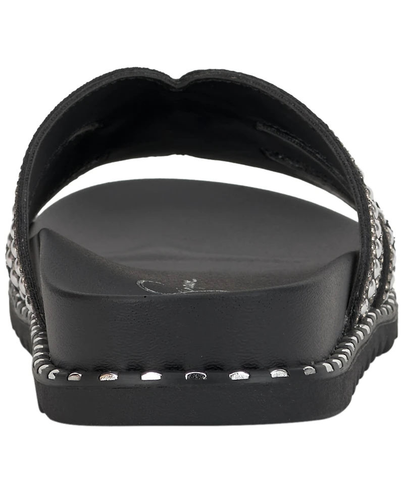 Jessica Simpson Women's Colyve Studded Footbed Slip-On Sandals