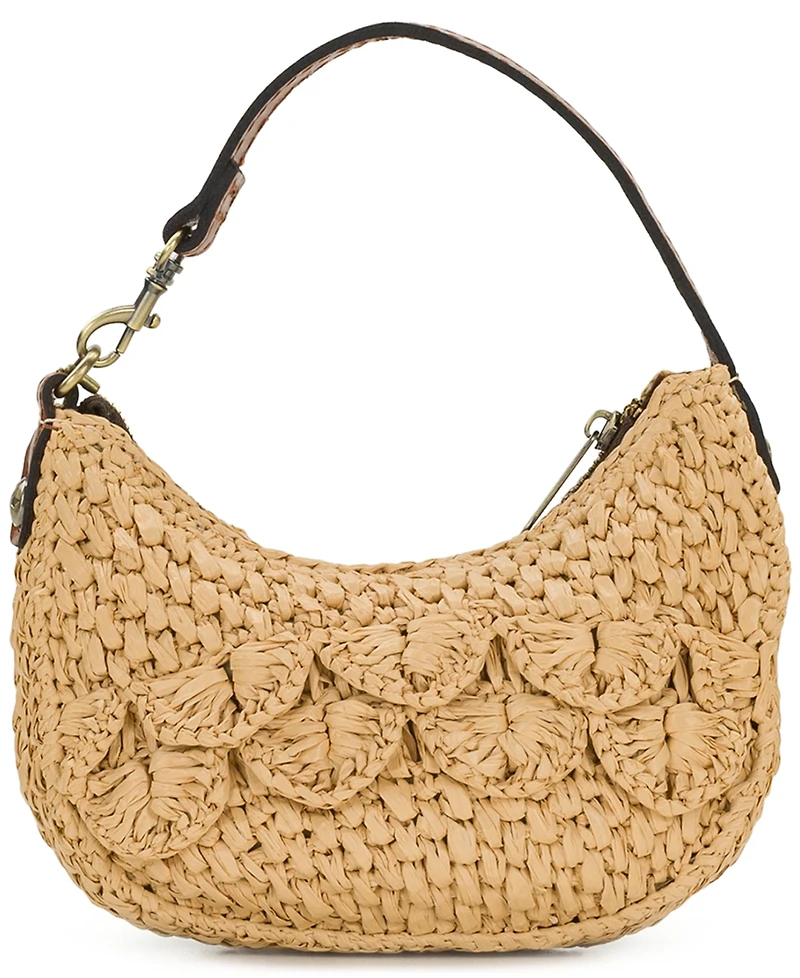 Patricia Nash Morgana Scalloped Raffia Mini Shoulder Bag