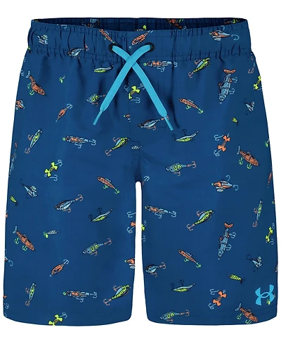 Under Armour Boys' 8-20 Patterned Printed Swim Trunks