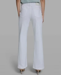 Karl Lagerfeld Paris Women's Mid Rise Flare Jeans