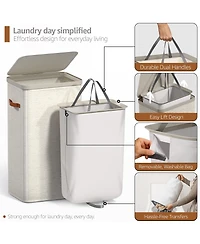Sorbus 2 Pack 1-Compartment Laundry Basket with Removable Laundry Bag - Durable Organizer for Bathroom, Bedroom, or Laundry Room - Space Saving