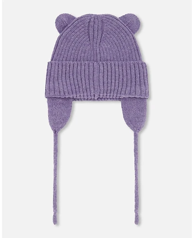 Deux par Deux Baby Girls Knit Hat Lavender