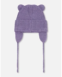 Deux par Deux Baby Girls Knit Hat Lavender