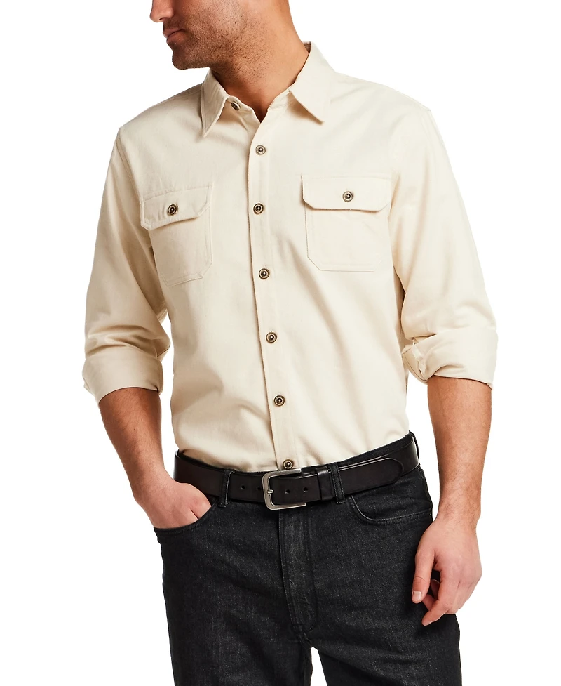 Vintage & Black Men's Regular-Fit Collared Jacket