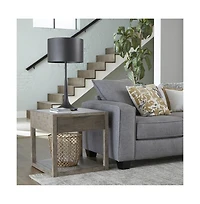 Liberty Furniture Bartlett Field End Table in Driftwood in Dusty Taupe Finish