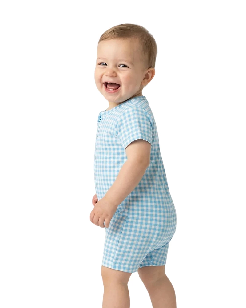 Motette Baby Boys Harbor Gingham Bamboo Sleeper