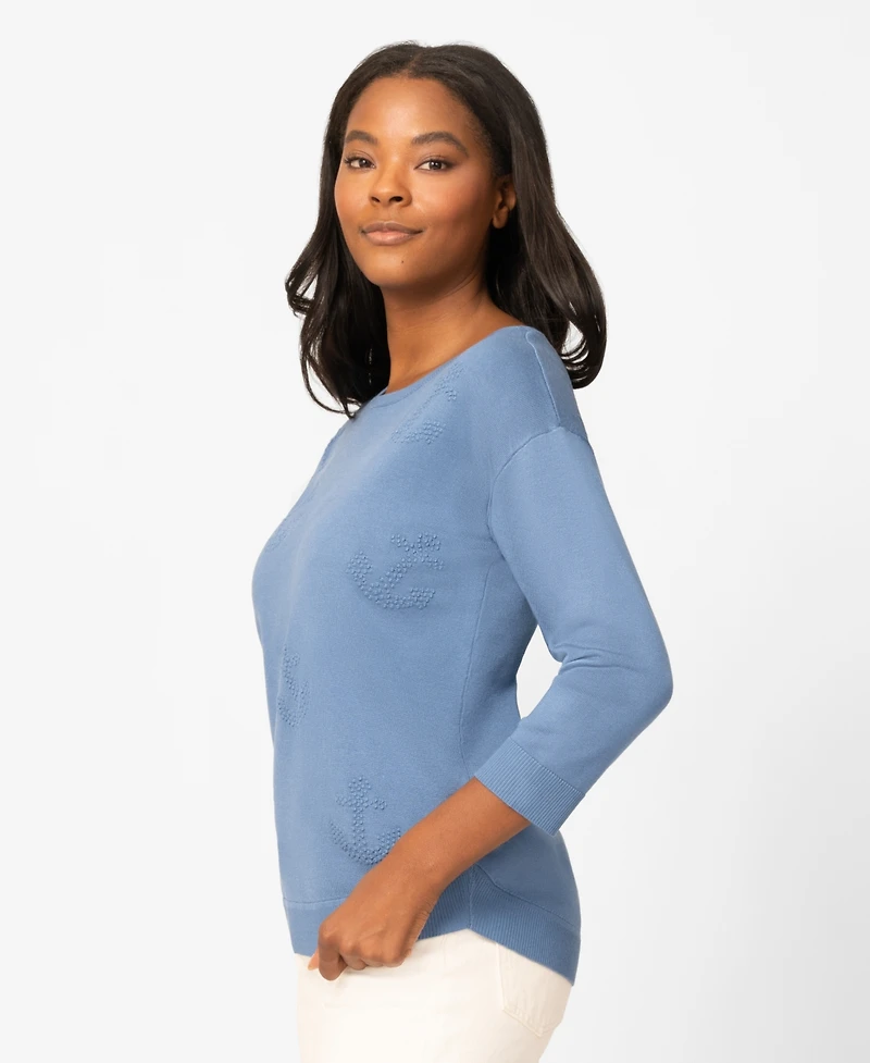 Melissa Paige Women's Anchor Textured Sweater Top, Macy's Exclusive