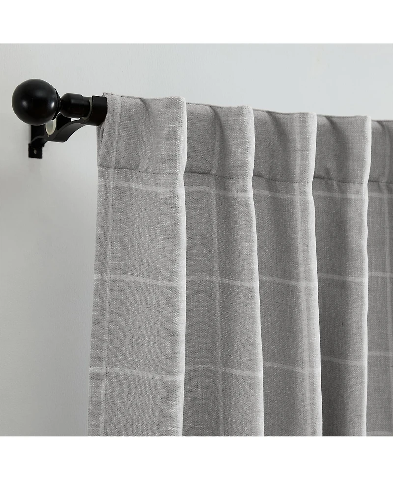 Elrene Home Fashions Sawyer Windowpane Plaid Blackout Window Curtain Panel