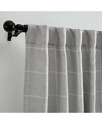 Elrene Home Fashions Sawyer Windowpane Plaid Blackout Window Curtain Panel
