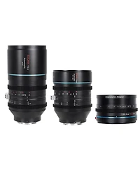 Sirui 35mm and 100mm T2.9 1.6x Anamorphic Lens Kit with 1.25x Adapter for Canon Rf