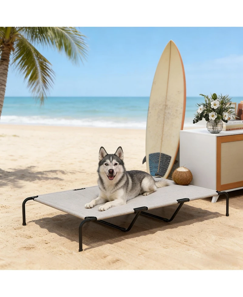 Aostirmotor Elevated Pet Sofa Bed - Modern Raised Lounge for Large Dogs