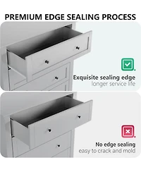 gaomon 5 Drawer Dresser, Wooden Chest of Drawers for for Office, Storage Cabinet Organizer Drawers for Living Room