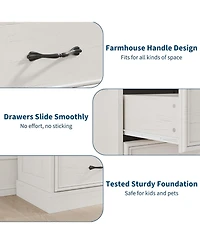 gaomon 5 Drawer Dresser for Bedroom, Wooden 5 Chest of Drawers 43in Tall with Large Storage Drawers, Modern Dresser Organizer Closet for Living Room