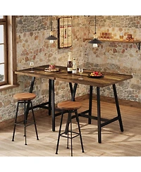 Tribesigns Square Bar Table, 31.1" Industrial High Top Pub Table with Thickened Top, Small Kitchen Dining Table