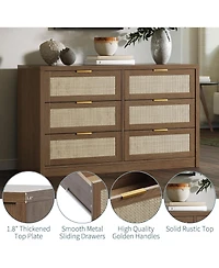 gaomon 53-Inch Rattan Storage Dresser
