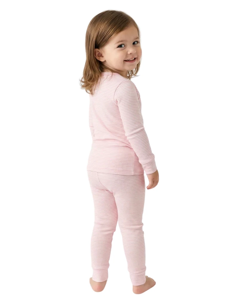 Motette Girls Peony Stripe Pajama Set