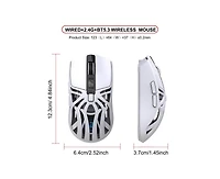 Risokeys Tri-Mode Wireless Gaming Mouse, Hollow Cooling Design,10000 Dpi Adjustable, 1000Hz Polling Rate, BT5.3+2.4G+Wired