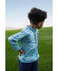 Florence Eiseman Baby Boy Golf Print Performance Knit Half Zip