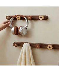 Yigii Wooden Flower Hooks for Kids - Multi-Use Wall Mount