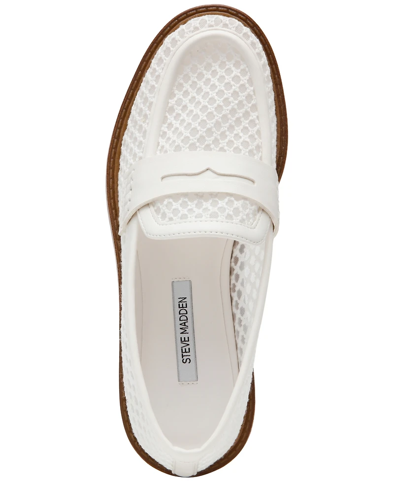 Steve Madden Women's Madison Mesh Block Heel Loafer