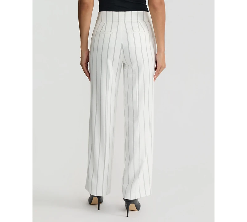 Kasper Women's Ava Striped Wide-Leg Pants