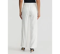 Kasper Women's Ava Striped Wide-Leg Pants
