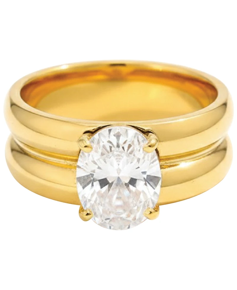 Lola Ade Eterna Gold-Tone Double Band Ring