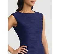 Kasper Women's Wave Knit Sheath Dress