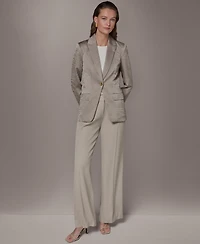 Donna Karan New York Women's Novelty One-Button Peak Lapel Blazer