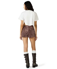 Steve Madden Women's Printed Mid Rise Shorts