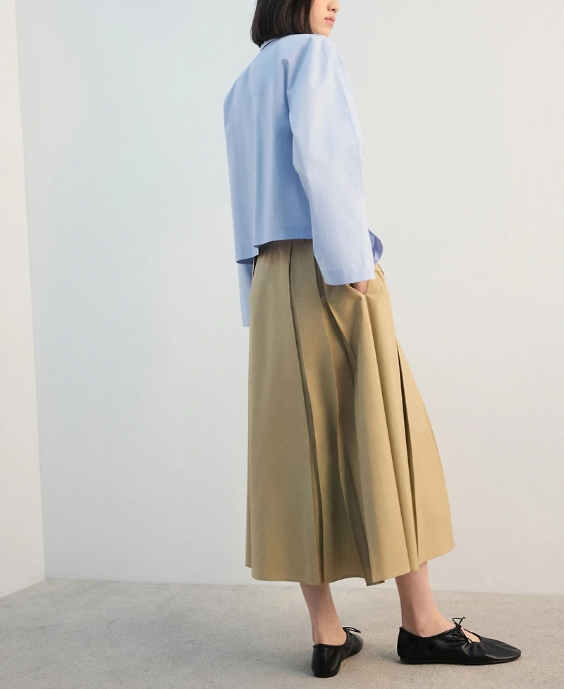 Mango Women's Pocket Cropped Shirt