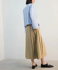 Mango Women's Pocket Cropped Shirt