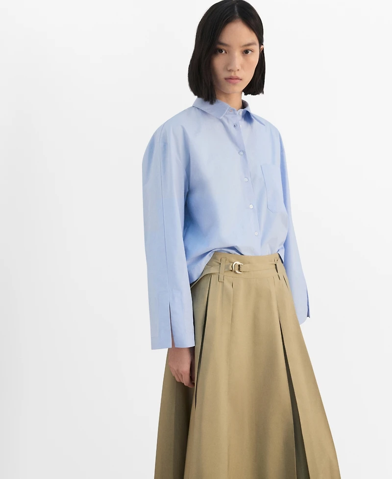 Mango Women's A-Line Pleated Belt Skirts