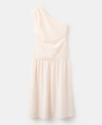 Mango Women's Asymmetrical Pleated Dress