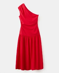 Mango Women's Asymmetrical Pleated Dress