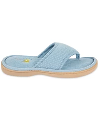 Isotoner Signature Women's Embroidered Seersucker Flip Flop Slippers