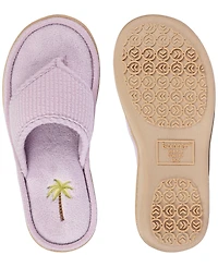 Isotoner Signature Women's Embroidered Seersucker Flip Flop Slippers