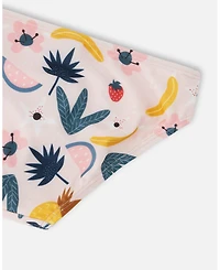 Deux par Girls Two-Piece Swimsuit Printed Fruits