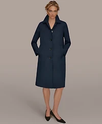 Donna Karan New York Women's Balmacaan Shirt Collar Coat