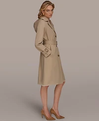 Donna Karan New York Women's Single Breasted Belted Trench Coat