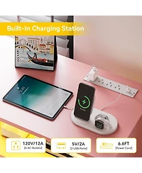 gaomon Pink 7-Drawer Dresser for Bedroom – Modern Long Dresser with Charging Station & Led Lights