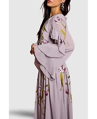 Coast Women's Embroidered Tiered Chiffon Midi Dress